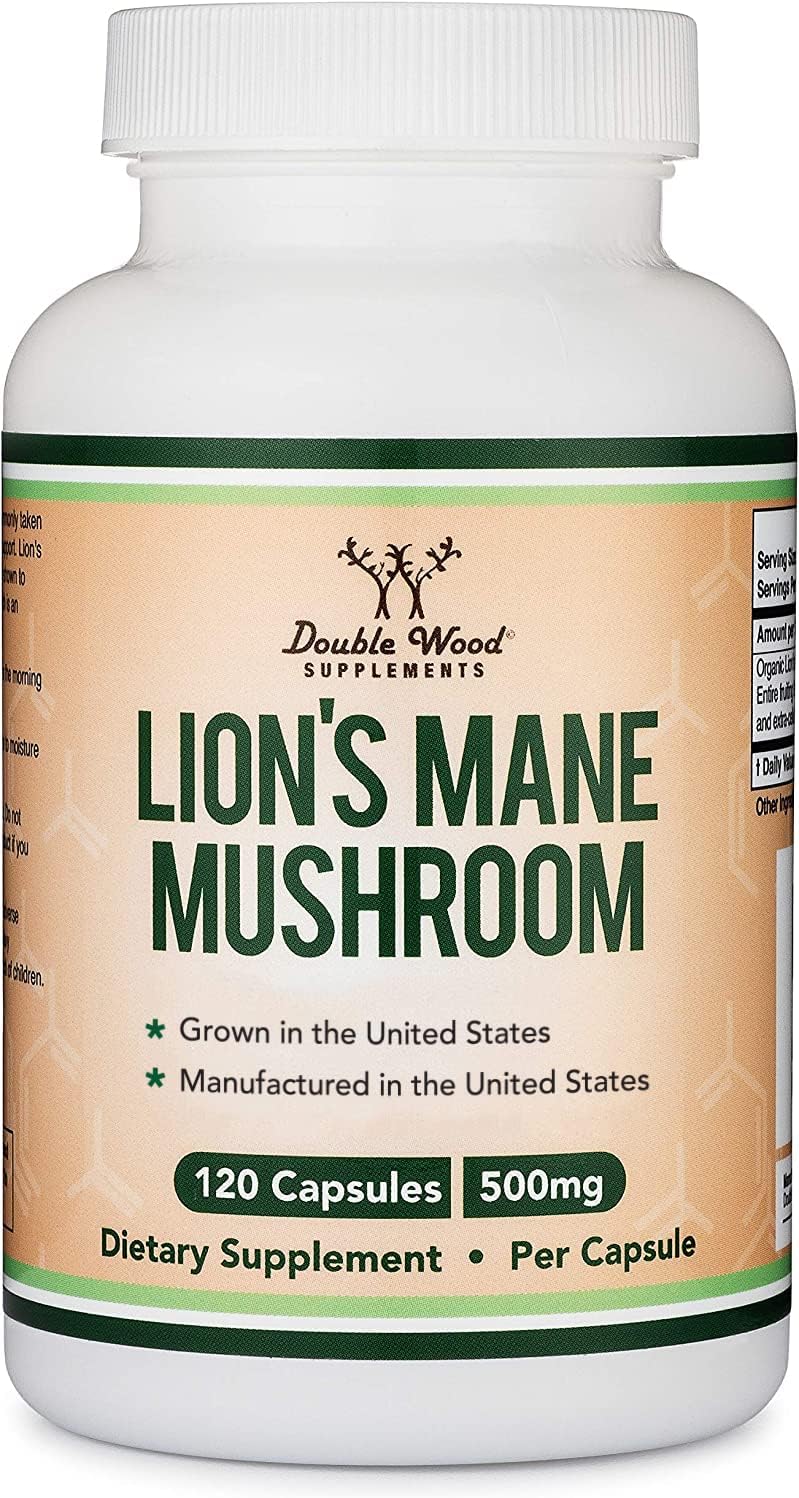Lions Mane Supplement Mushroom Capsules