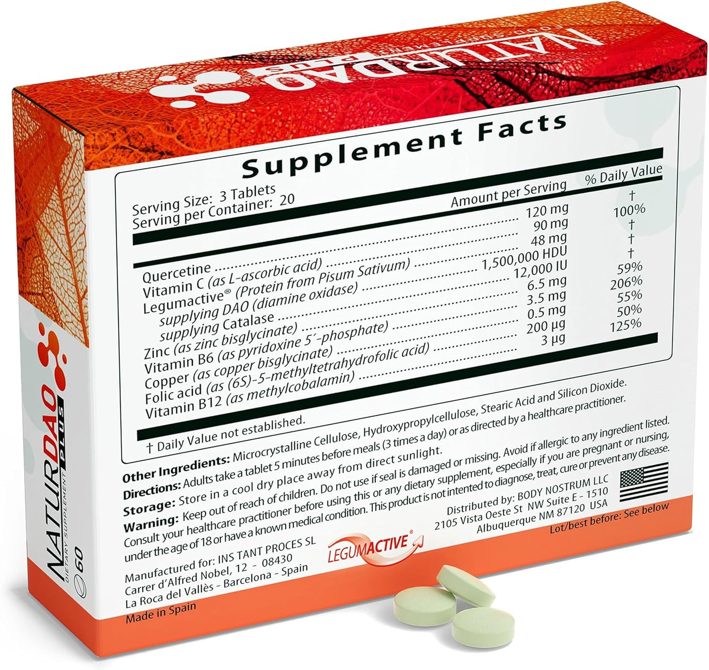 NATURDAO Plus – Histamine Block - 60 Tablets